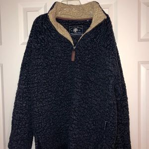 Medium Live Oak Navy Quarter Zip Fleece